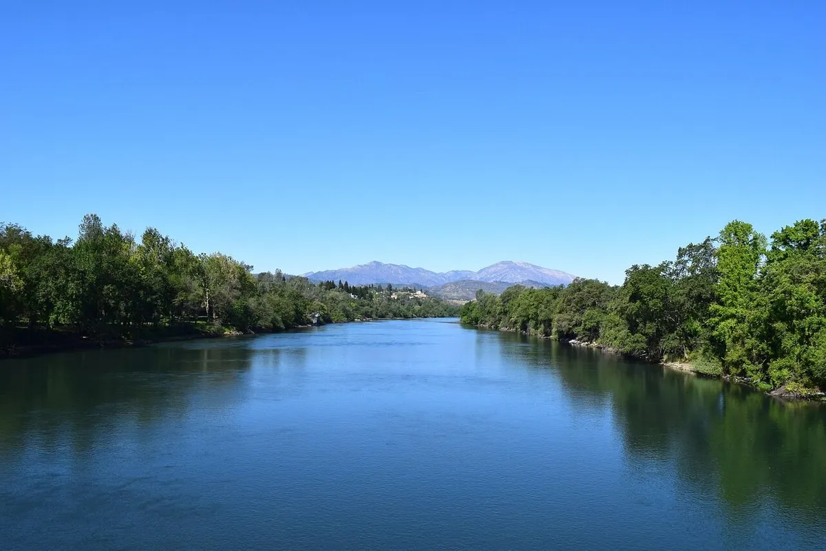 Sacramento Valley river landscape near Citrus Heights, California